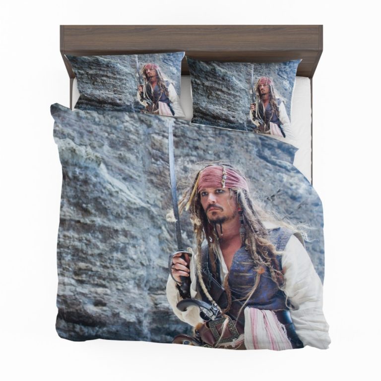 Jack Sparrow Johnny Depp in Pirates of the Caribbean On Stranger Tides Movie Duvet cover and Pillow Case