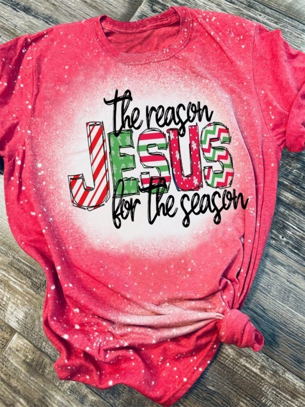 Jesus The Reason For The Reason Bleached T-Shirt