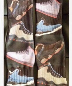 Jordan Shoe Collage Blue Socks