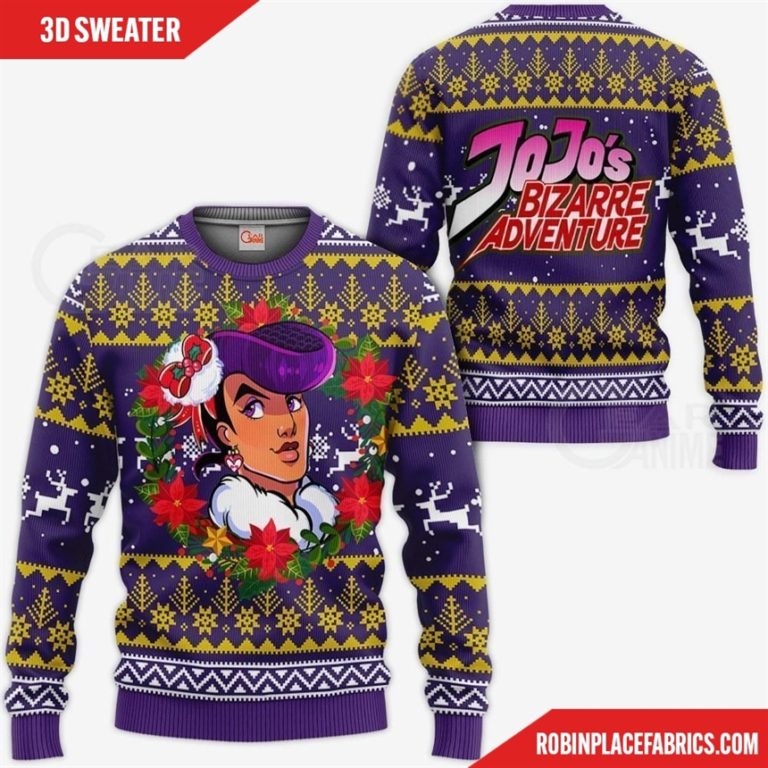 Josuke Higashikata Ugly Christmas Sweater JoJo’s Anime Xmas Hoodie