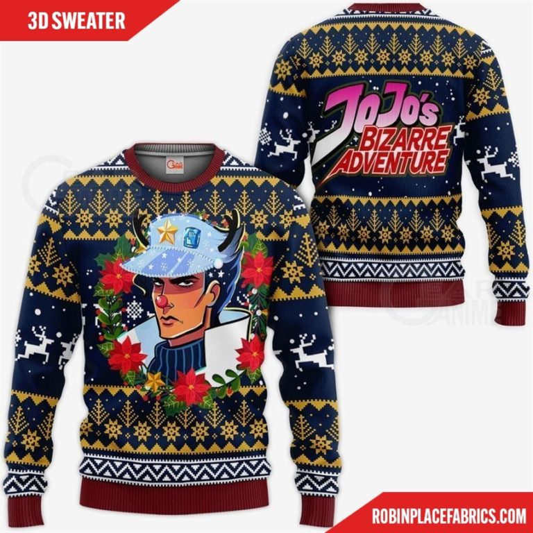 Jotaro Kujo Ugly Christmas Sweater JoJo’s Anime Xmas Hoodie