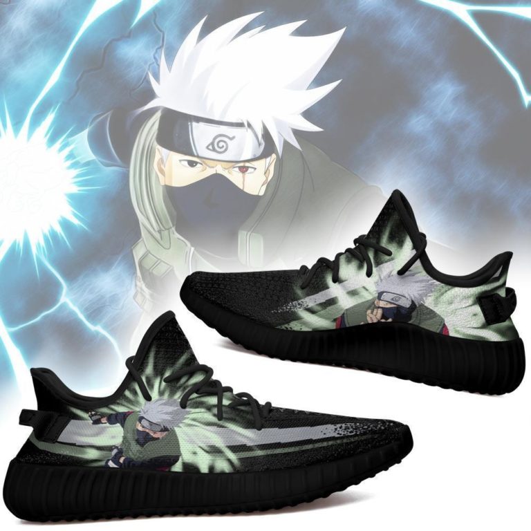 Kakashi Hatake Yeezy Boost Black Sneakers
