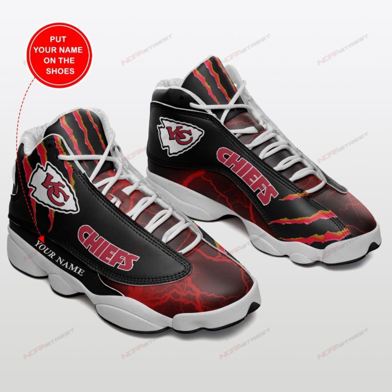 Kansas City Chiefs Personalized Football Air JD13 Sneakers