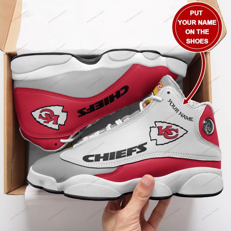 Kansas City Chiefs Personalized Football Air Jordan 13 Sneakers