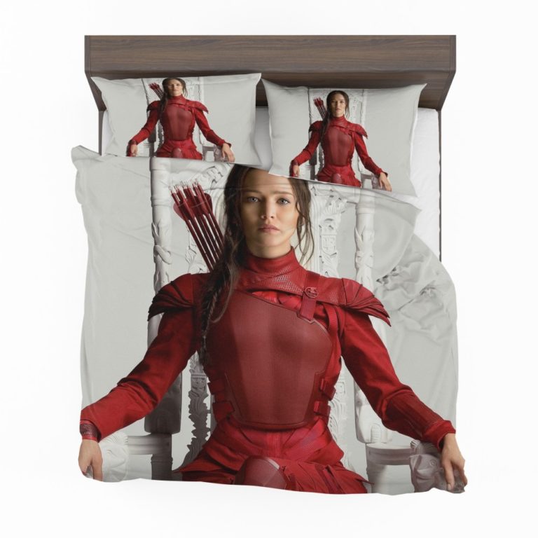 Katniss Everdeen Jennifer Lawrence in The Hunger Games Mockingjay Part 2 Movie Bedding Set