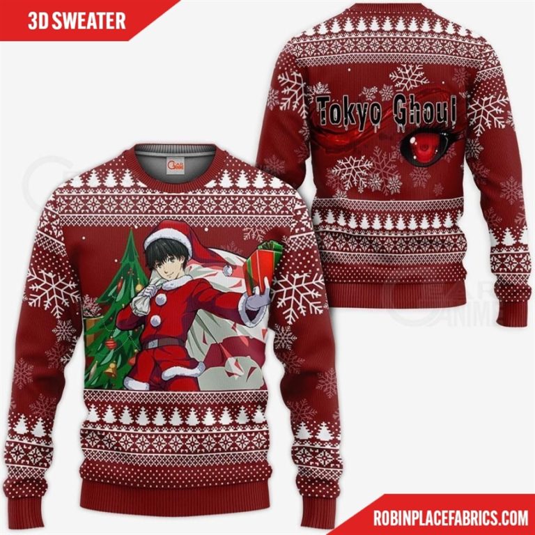 Ken Kaneki Santa Ugly Christmas Sweater Tokyo Ghoul Anime Xmas