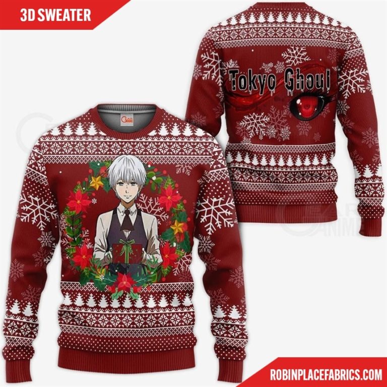 Ken Kaneki Ugly Christmas Sweater Tokyo Ghoul Anime Gift Idea