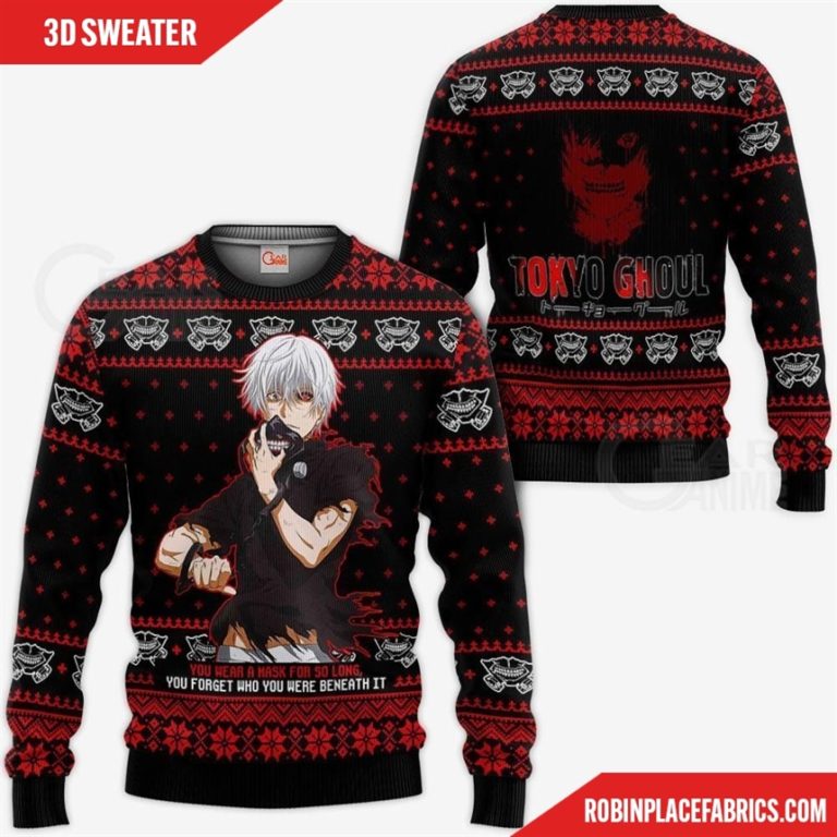 Ken Kaneki Ugly Christmas Sweater Tokyo Ghoul Xmas Gift Idea