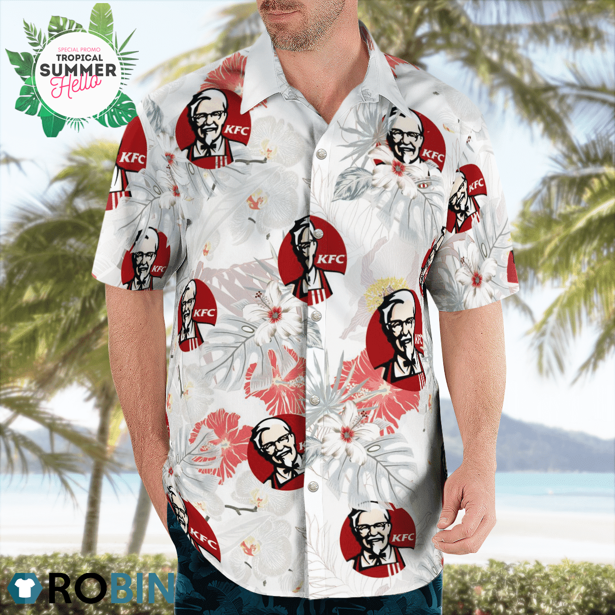 Kfc Hawaiian Shirts, Aloha Shirt - RobinPlaceFabrics