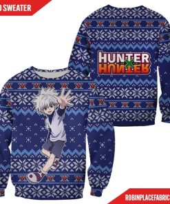 Killua Ugly Christmas Sweater Hunter X Hunter Anime Xmas Gift Custom Clothes