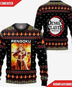 Kyojuro Rengoku Ugly Christmas Sweater Demon Slayer Anime Xmas Gift