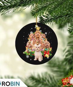 Labradoodle Christmas Tree Lights Christmas Ornament