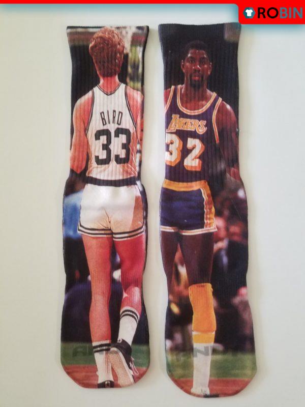 Larry Bird VS Magic Johnson Socks