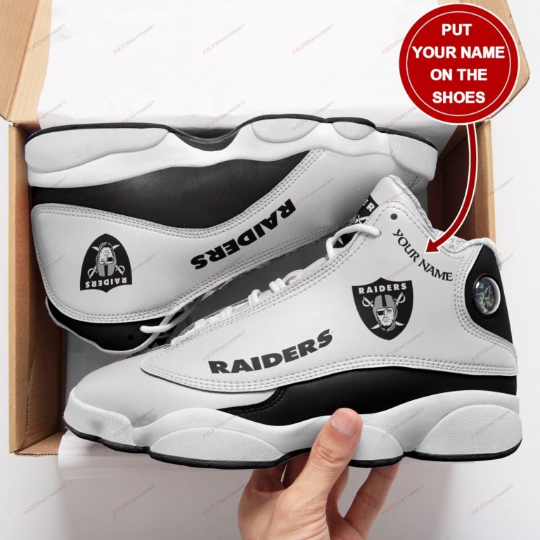 Las Vegas Raiders Personalized Football Air Jordan 13 Sneakers