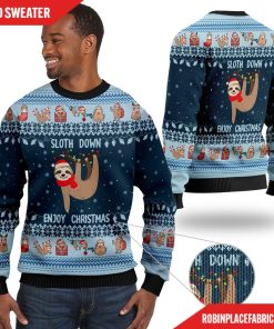 Lonely Sloth Down Enjoy Christmas Ugly Sweater Lonely Sloth Down Enjoy Christmas Ugly Sweater