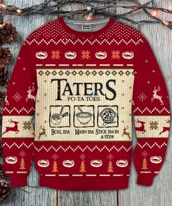 Lord Of The Rings Taters Potatoes Red Ugly Christmas Sweater