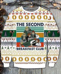 Lord Of The Rings The Second Breakfast Club Ugly Christmas Sweater