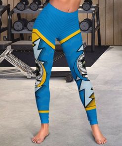 Los Angeles Chargers Grateful Dead High Waist Leggings Los Angeles Chargers Grateful Dead High Waist Leggings