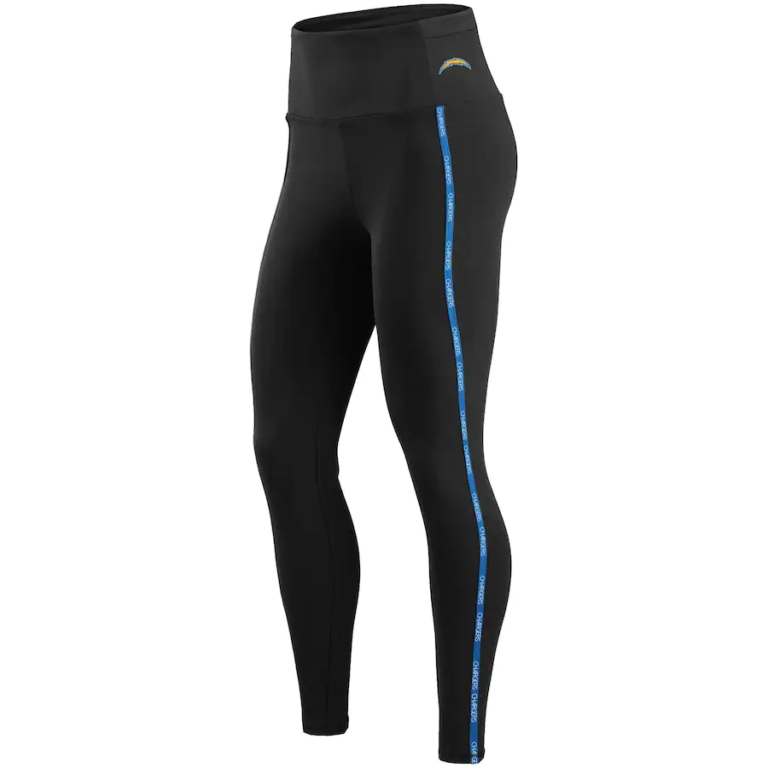 Los Angeles Chargers High Waisted Black Leggings