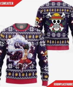 Luffy Gear 4 Ugly Christmas Sweater One Piece Anime Xmas