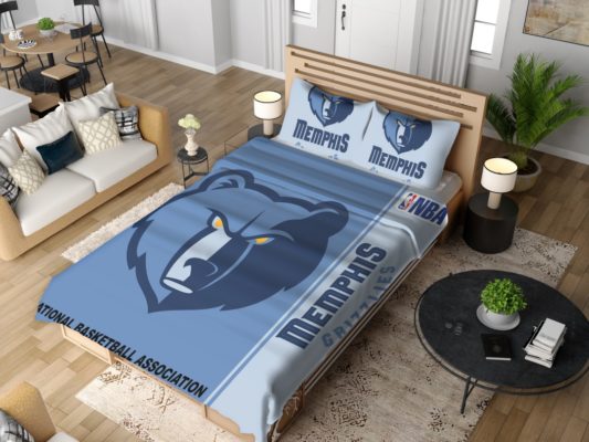 Memphis Grizzlies NBA Basketball Bedding Set (Duvet cover and Pillow Case)