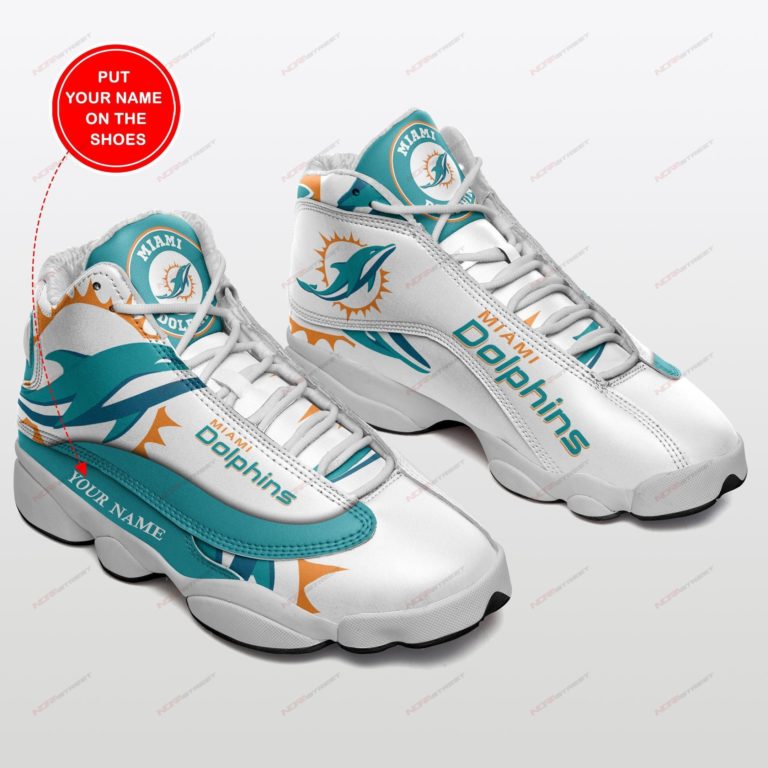 Miami Dolphins Personalized Air JD13 Custom Shoes