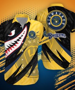Milwaukee Brewers MLB Hawaii Shirt Shark Summer Hawaii Style Milwaukee Brewers MLB Hawaii Shirt Shark Summer Hawaii Style