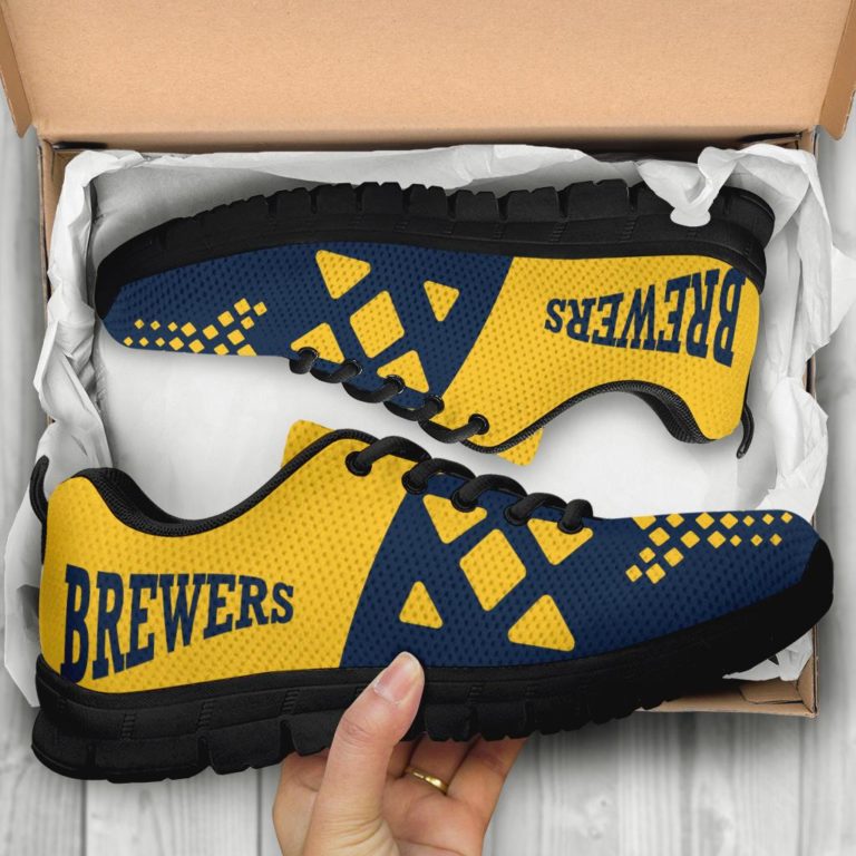 MLB Milwaukee Brewers Breathable Running Shoes RBSNK213