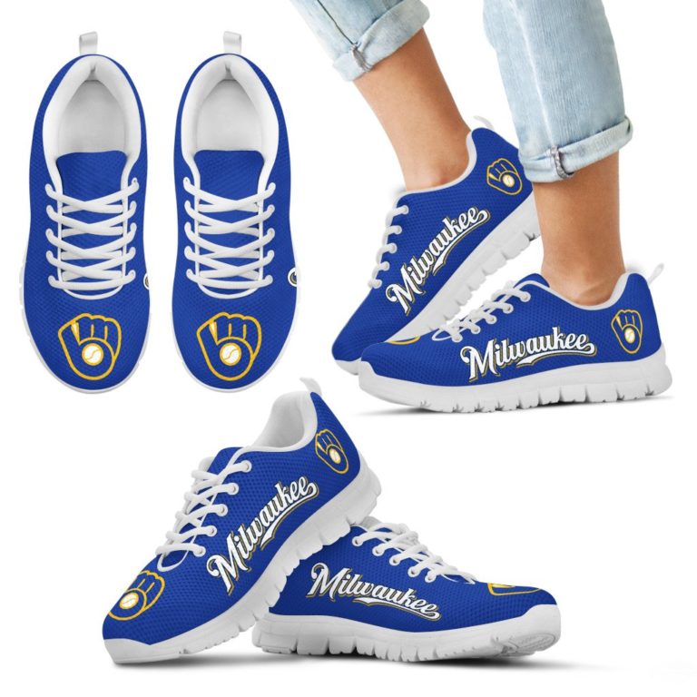 MLB Milwaukee Brewers Retro Breathable Running Shoes