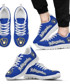 MLB Milwaukee Brewers Retro Breathable Running Shoes
