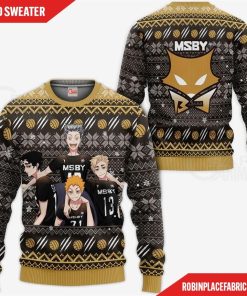 MSBY Black Jackals Ugly Christmas Sweater Haikyuu Anime Xmas Gift MSBY Black Jackals Ugly Christmas Sweater Haikyuu Anime Xmas Gift