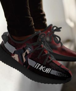 Naruto Anime Itachi Uchiha Yeezy Boost Black Sneakers