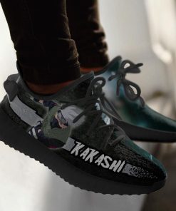 Naruto Anime Kakashi Hatake Yeezy Boost Black Sneakers