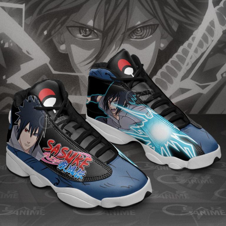 Naruto Anime Sasuke Uchiha Air Jordan 13 Shoes