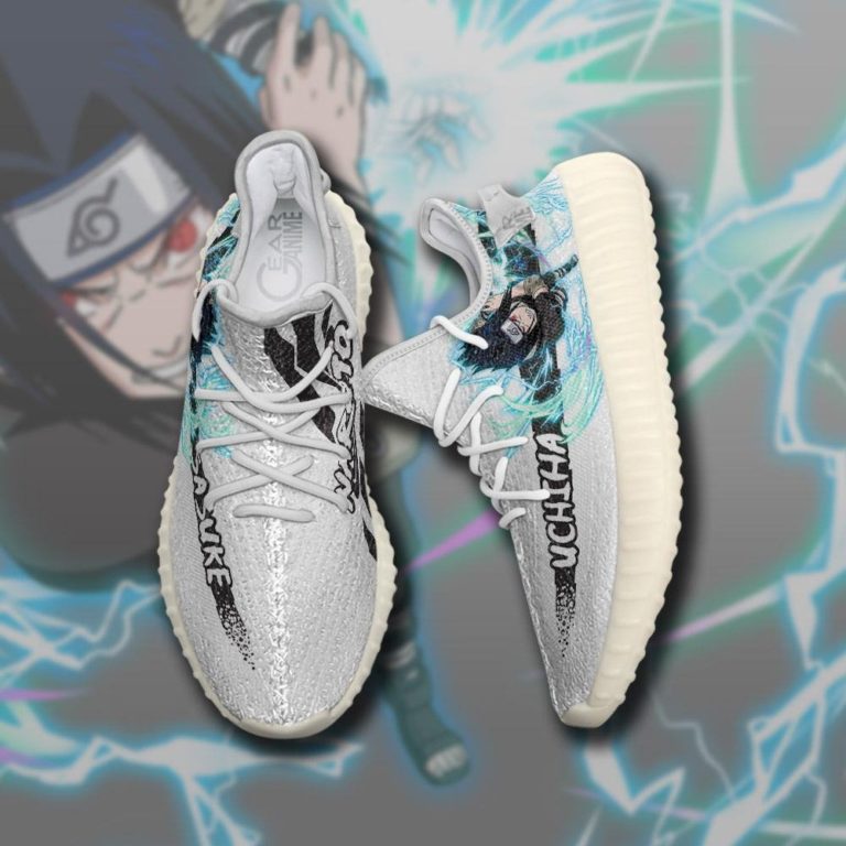 Naruto Anime Sasuke Uchiha Yeezy Sneakers Boost