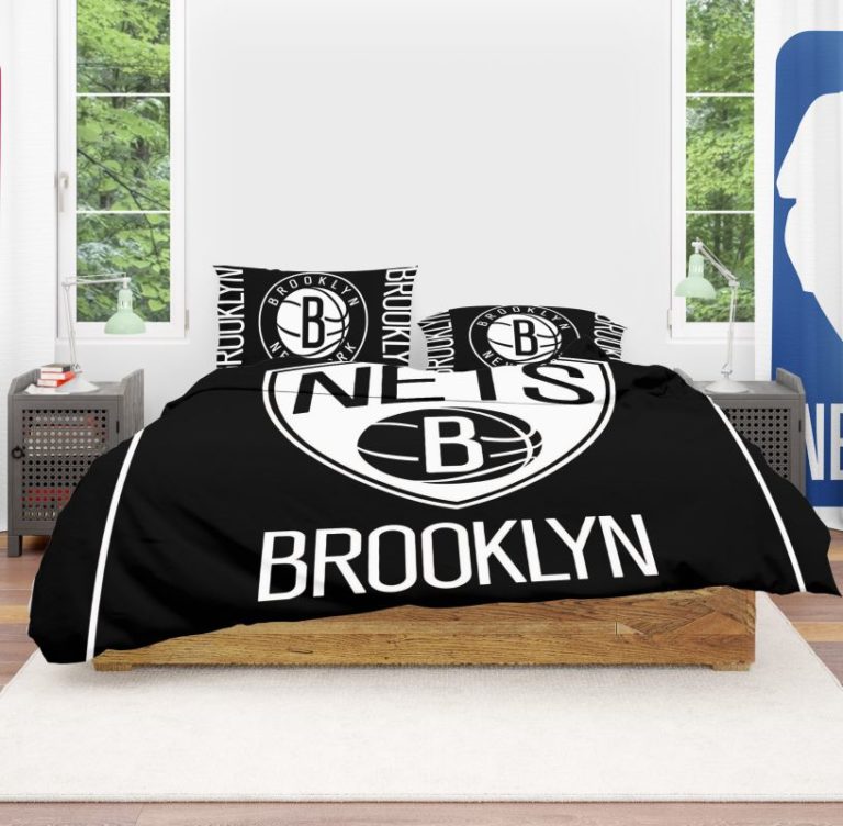 NBA Brooklyn Nets Bedding Comforter Set – Duvet cover and Pillow Case