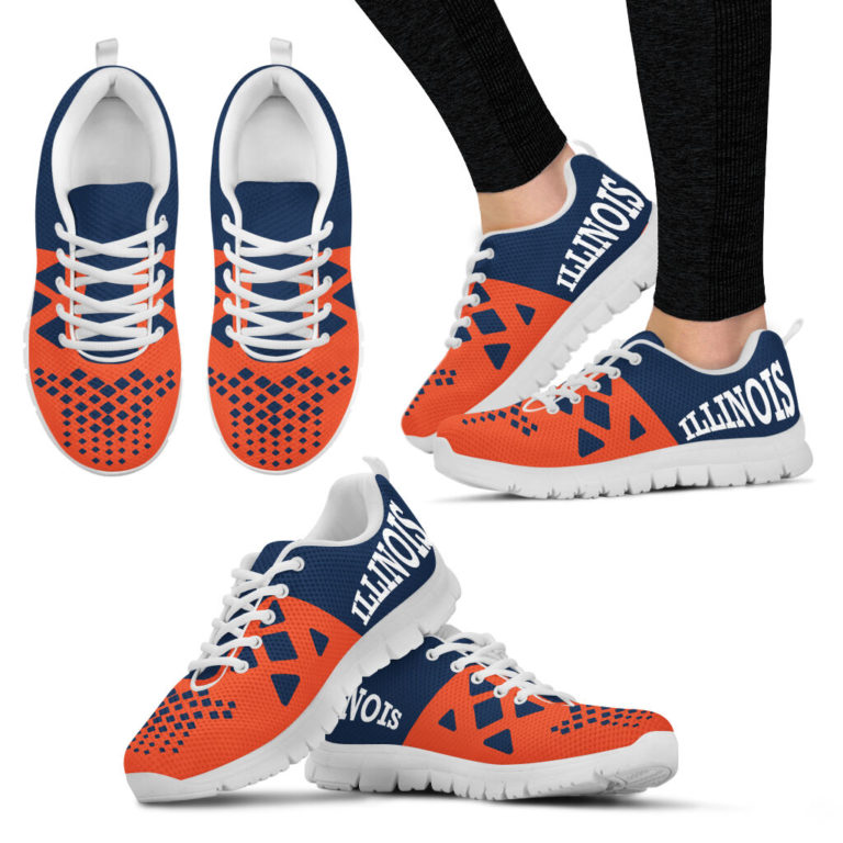 NCAA Illinois Fighting Illini Breathable Running Shoes RBSNK214