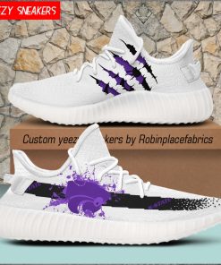 NCAA Kansas State Wildcats Yeezy Boost White Sneakers