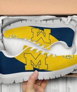 NCAA Michigan Wolverines Breathable Running Shoes RBSNK211