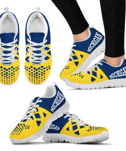 Michigan Wolverines Breathable Running Shoes RBSNK214