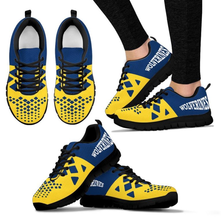 NCAA Michigan Wolverines Breathable Running Shoes RBSNK217