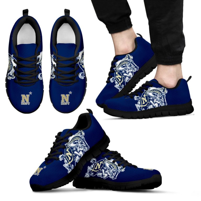 Navy Midshipmen Breathable Running Shoes