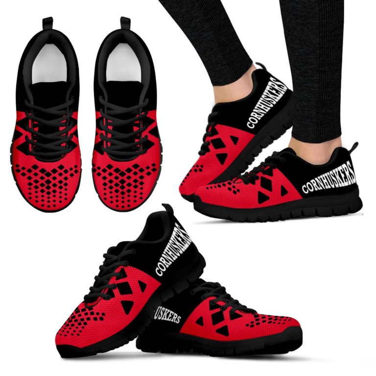 NCAA Nebraska Cornhuskers Breathable Running Shoes RBSNK214