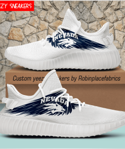 NCAA Nevada Wolf Pack Yeezy Boost Sneakers