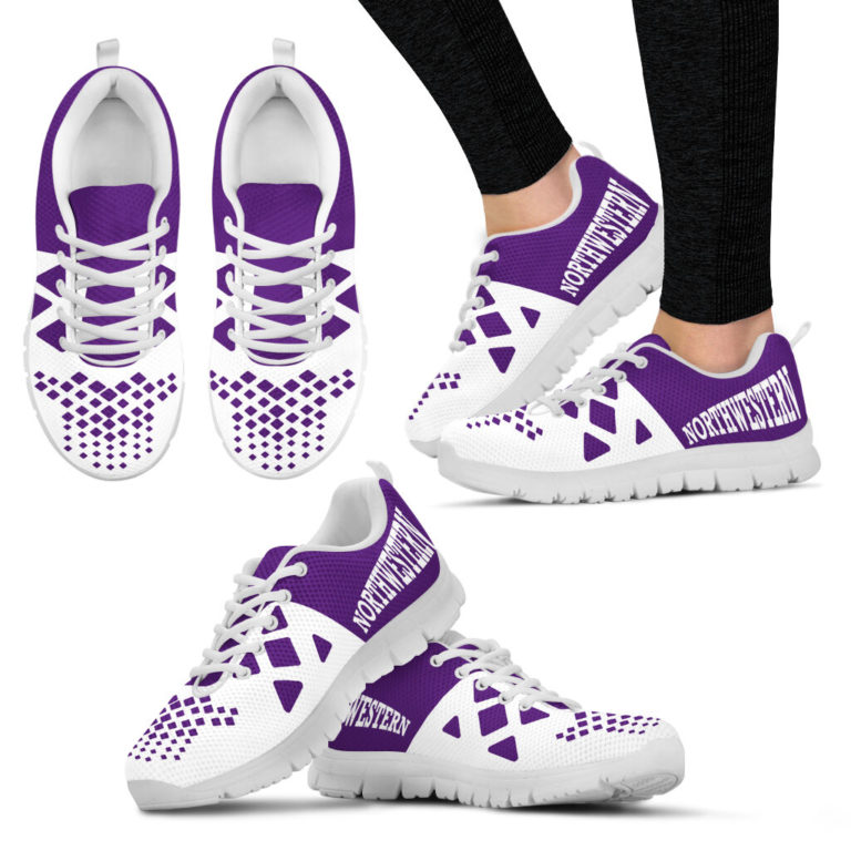 Northwestern Wildcats Breathable Running Shoes RBSNK214