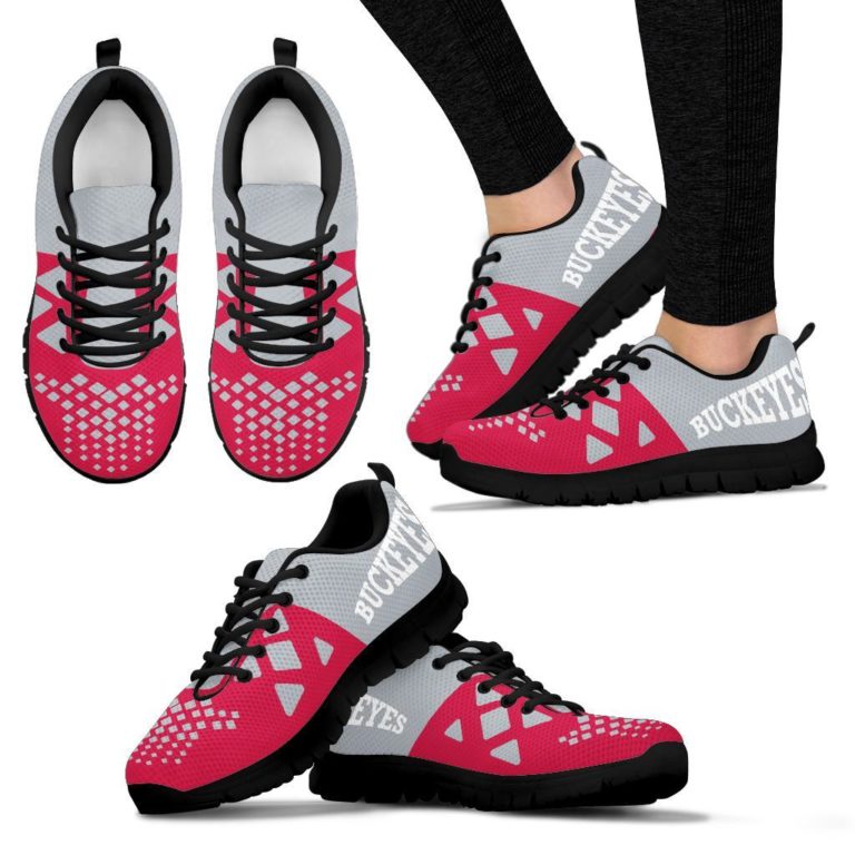 NCAA Ohio State Buckeyes Breathable Running Shoes – Sneakers RBSNK214