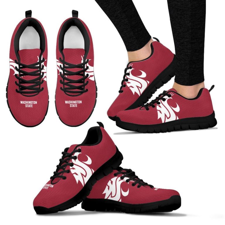 NCAA Washington State Cougars Breathable Running Shoes