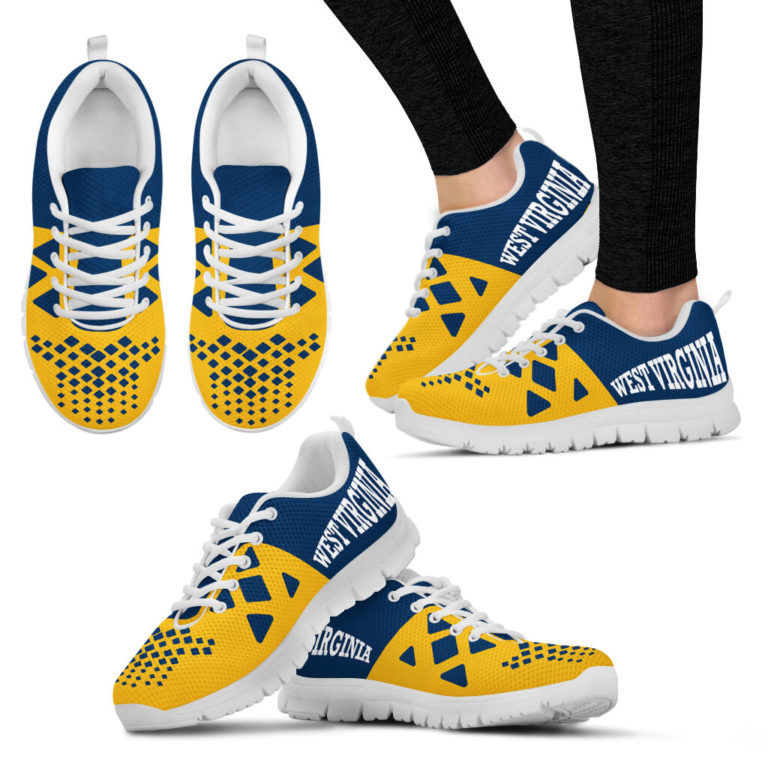 West Virginia Mountaineers Breathable Running Shoes RBSNK214