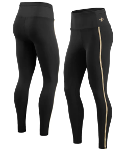New Orleans Saints High Waisted Black Leggings