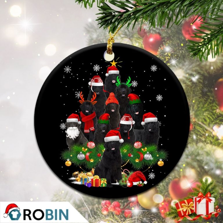 Newfoundland Christmas Tree Lights Christmas Ornament
